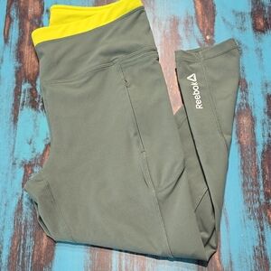 Reebok Womens Green Bottoms with Yellow Waistband